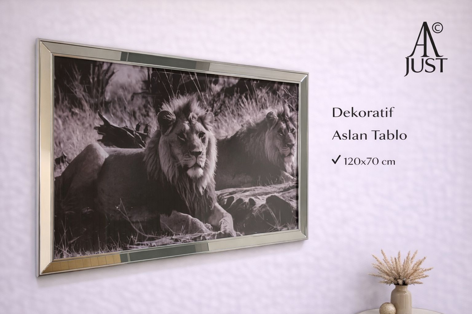 DEKORATİF ASLAN TABLO